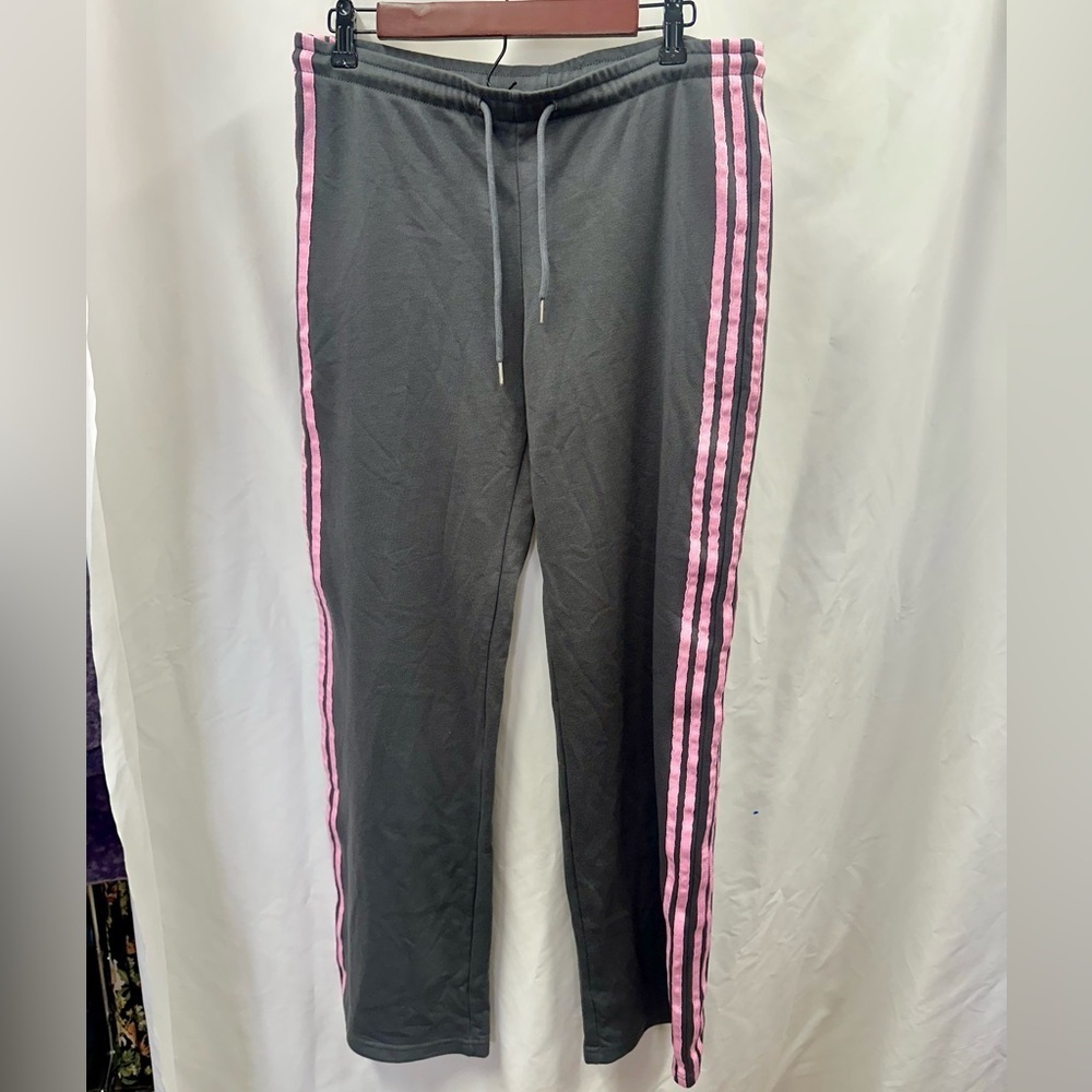 Edikted Averie contrast pink stripe sweatpants size L - Picture 2 of 6